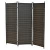 Paravent Paravent - Braun, MODERN, Kunststoff/Metall (183/183cm) - Gardenson
