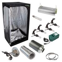 Gewächshausbausatz Growbox Starterset Neu - Schwarz, Basics (80/160/80cm) - Windhager