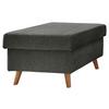 Hocker Valentina Anthrazit B: 61 cm - Anthrazit/Naturfarben, KONVENTIONELL, Textil (61/43/61cm) - P & B