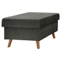 Hocker Valentina Anthrazit B: 61 cm - Anthrazit/Naturfarben, KONVENTIONELL, Textil (61/43/61cm) - P & B