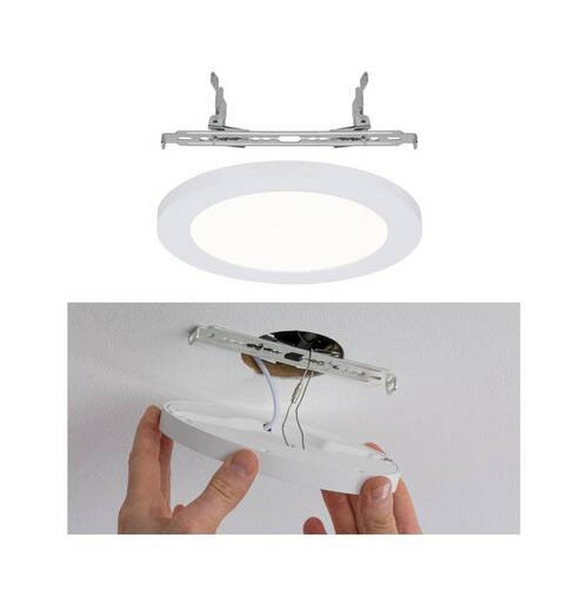 LED-Deckenleuchte Ø 16,5 cm Weiß Rund - Weiß, Basics, Kunststoff (16,5cm) - Paulmann