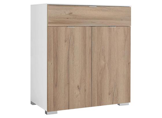 Kommode Includo B: 80 cm Weiß, Puccini - Alufarben/Weiß, MODERN, Holzwerkstoff (80/96/40cm) - MID.YOU Kommode Includo B: 80 cm Weiß, Puccini - Alufarben/Weiß, MODERN, Holzwerkstoff (80/96/40cm) - MID.YOU