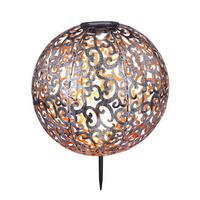 Solarleuchte Silber Solar 1xled Warmweiß H: 40 cm - Silberfarben, Basics, Metall (28,5/40cm) - Globo
