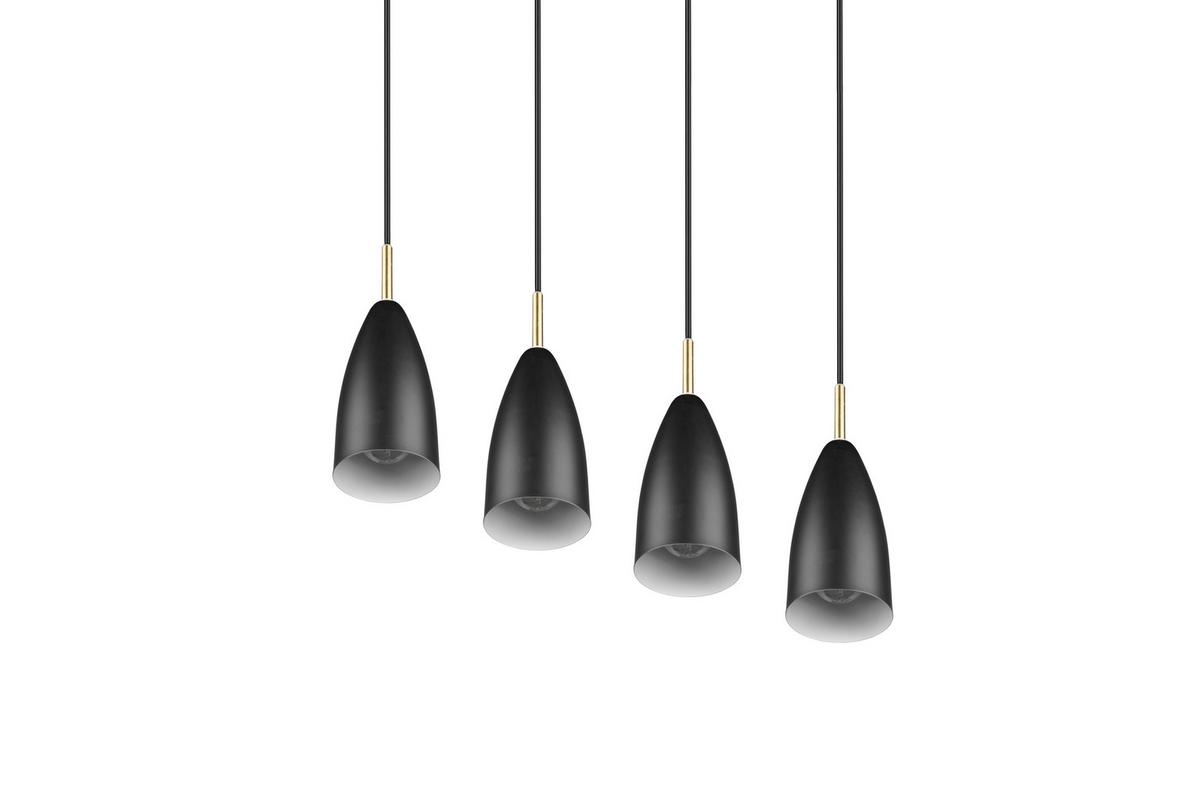Pendelleuchte, Schwarz 4flg. R30694032 Farin - Schwarz, Basics, Metall (58/150/9cm)