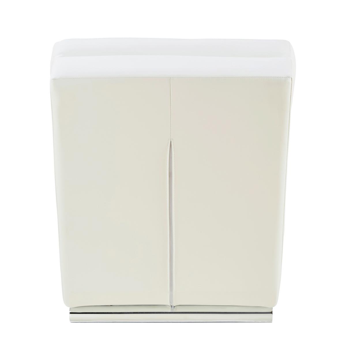 Relaxliege Weiß B: 60 Cm - Silberfarben/Weiß, MODERN, Textil (60/81/171cm) - Livetastic