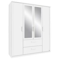 Drehtürenschrank Lindau B: 181 Cm Weiß - Weiß, KONVENTIONELL, Glas/Holzwerkstoff (181/212/58cm) - Rauch Möbel