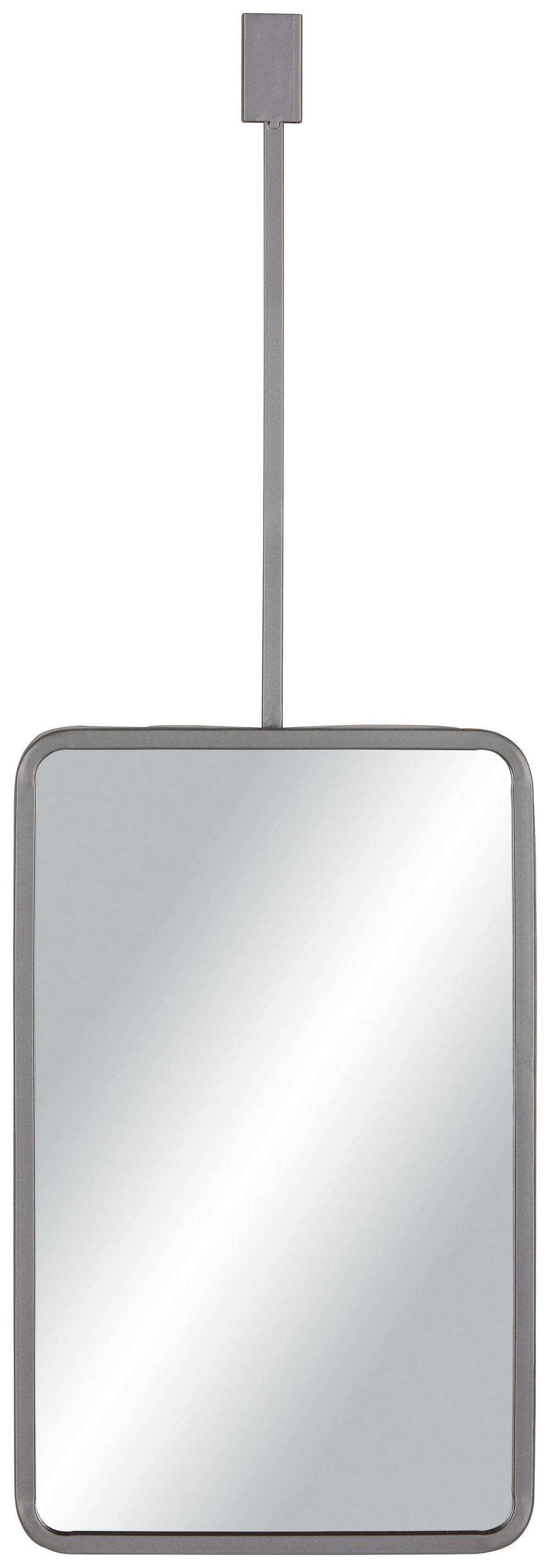 NÁSTĚNNÉ ZRCADLO POTPOURRI -TREND- - šedá, Moderní, kov/sklo (26/76/4cm) - Mömax