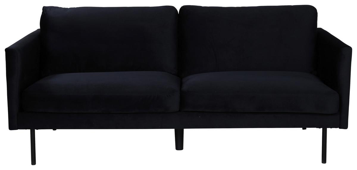 2-sitzer-sofa Zoom - Schwarz, Design, Textil/Metall (180/78/80cm) - Livetastic