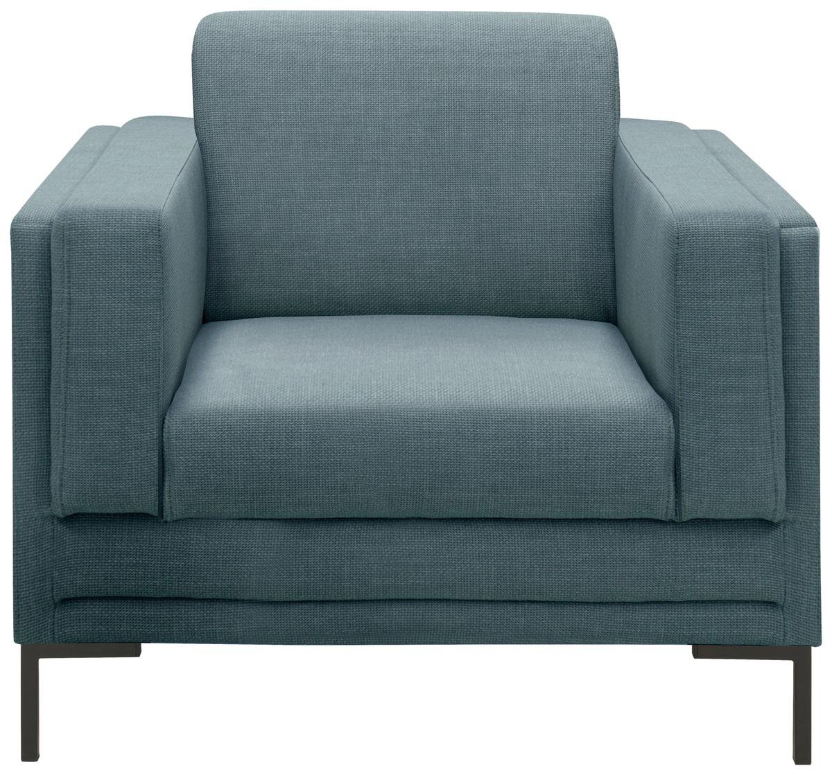 Sessel Looks Vii - Silberfarben/Petrol, Design, Textil (97/82/90cm) - LOOKS by W.Joop