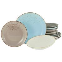 Kombiservice Keramik 4 Personen Geschirr Set - Multicolor, Basics, Keramik - Creatable