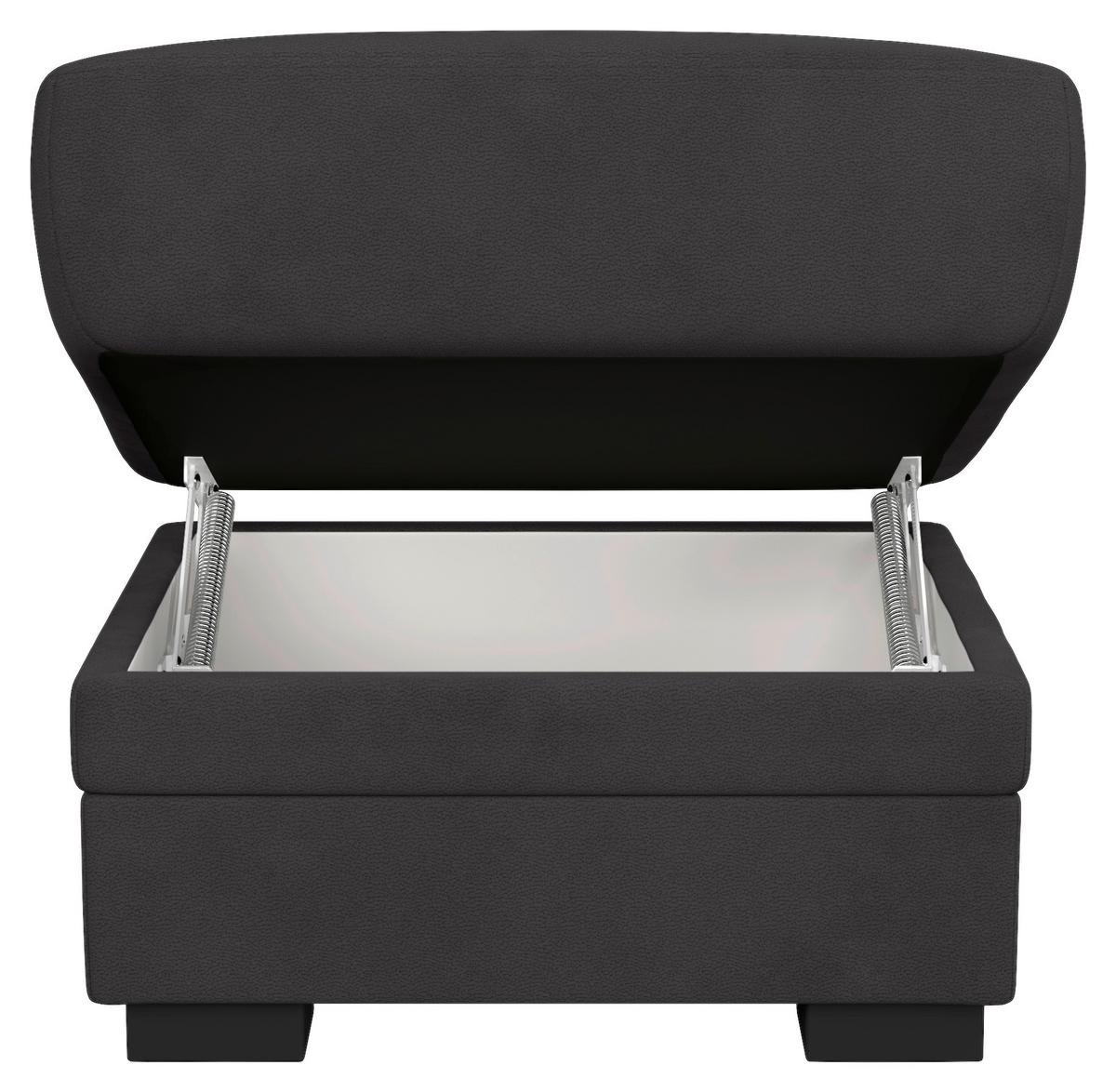 Hocker Marcus - Anthrazit/Schwarz, Basics, Textil (68/45/68cm) - MID.YOU