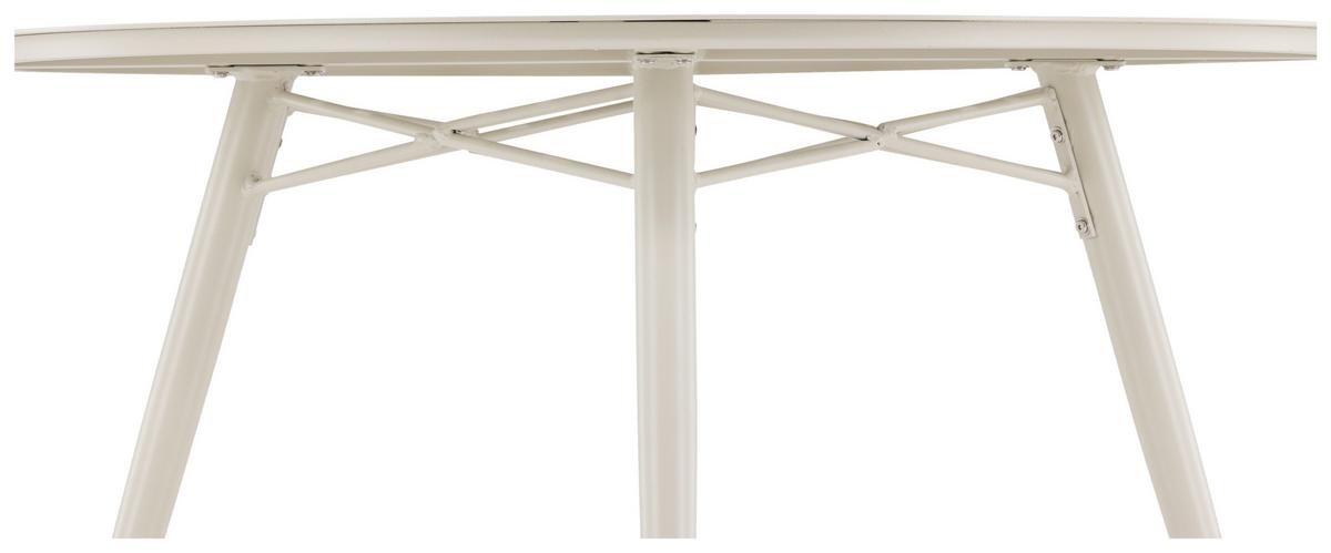 Gartentisch Lina Metall L 120 cm - Beige, KONVENTIONELL, Metall (120/120/75cm) - Gardenson