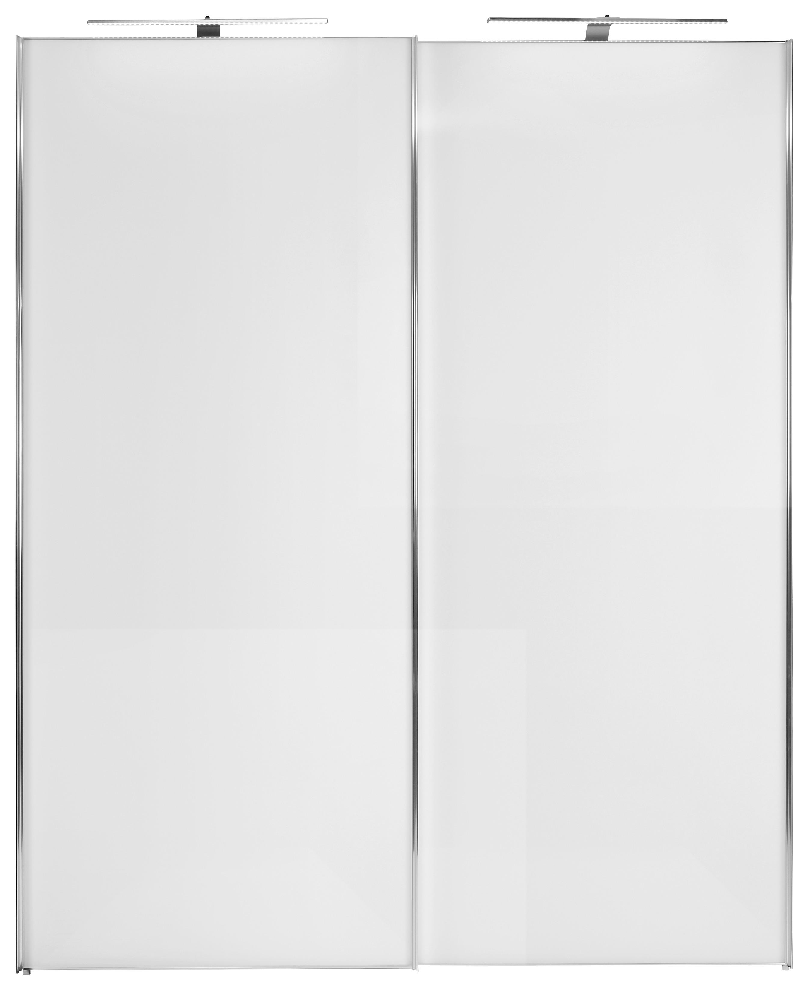 Schwebetürenschrank Glasfront 200 Cm Sonate, Weiß - Weiß, MODERN, Holz/Holzwerkstoff (200/240/68cm) - Luca Bessoni