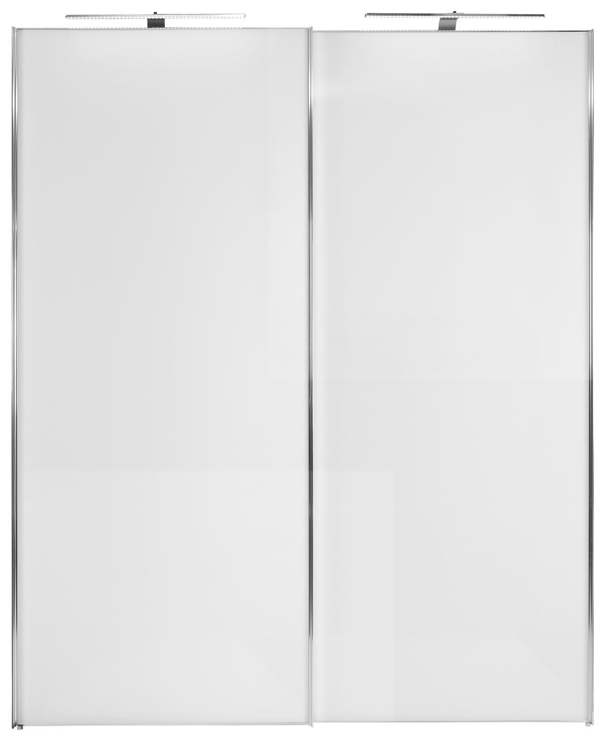 Schwebetürenschrank Glasfront 225 cm Sonate Rom, Weiß - Weiß, MODERN, Holz/Holzwerkstoff (225/240/68cm) - Luca Bessoni