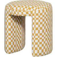 Hocker Charlie Weiß, Gelb B: 45cm - Gelb/Weiß, Design, Textil (45/47/45cm) - Livetastic