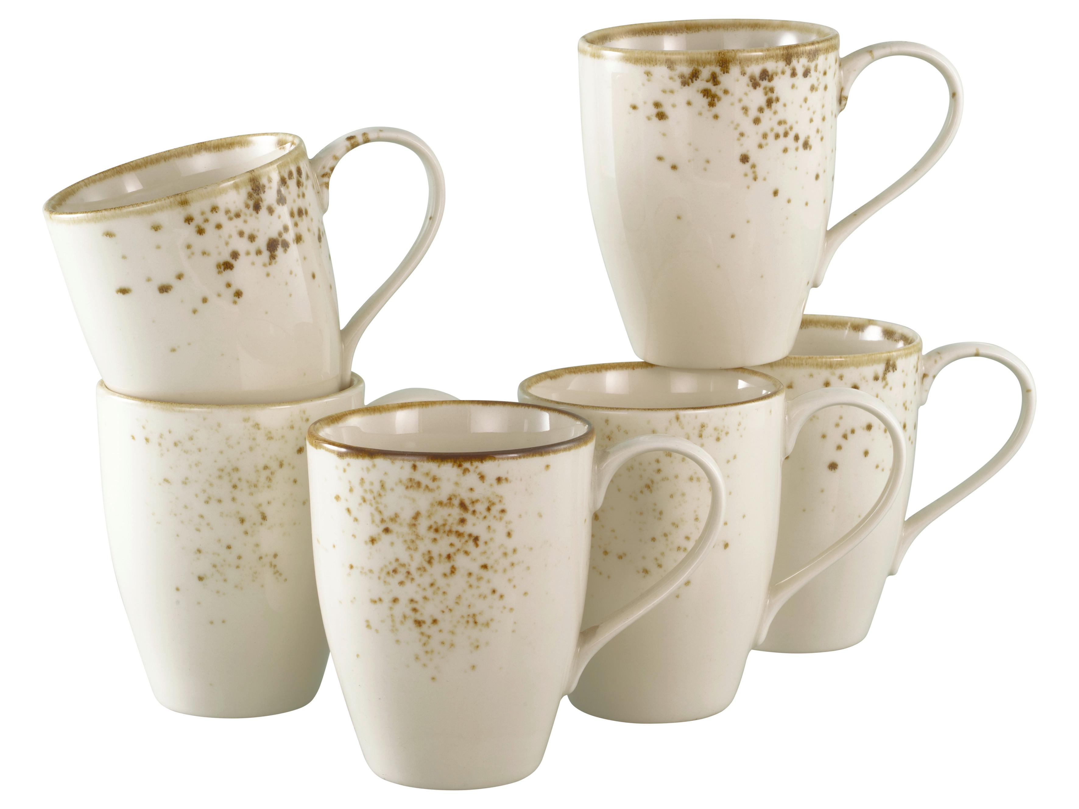 Tassenset, 6-tlg. Steinzeug, creme - Creme, Basics, Keramik (8,5/11cm) - Creatable