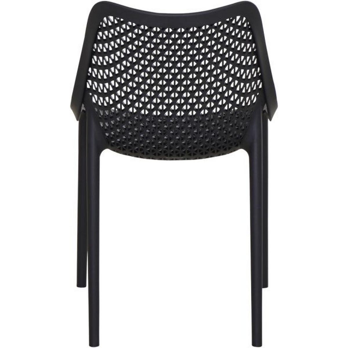 Gartenstuhl-set 4er Pkg. Anthrazit - Anthrazit, Basics, Kunststoff (60/81/50cm) - Siena Garden