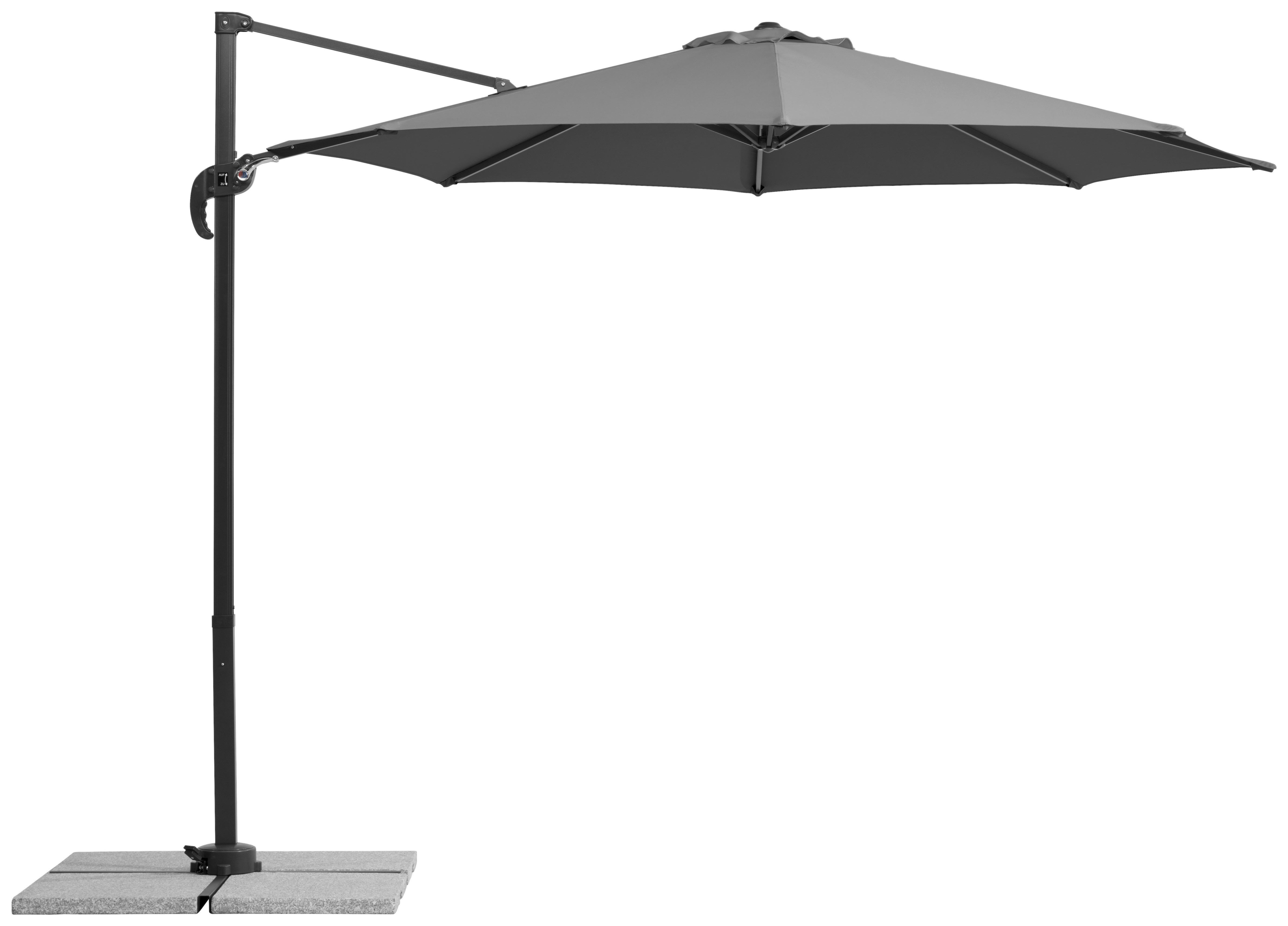 Ampelschirm Rhodos Junior BHT: 352x244x300 cm Anthrazit