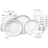 KOMBINOVANÁ SOUPRAVA 24799 NORDIC FESTIVE WEISS - bílá/barvy zlata, Basics, keramika - Creatable