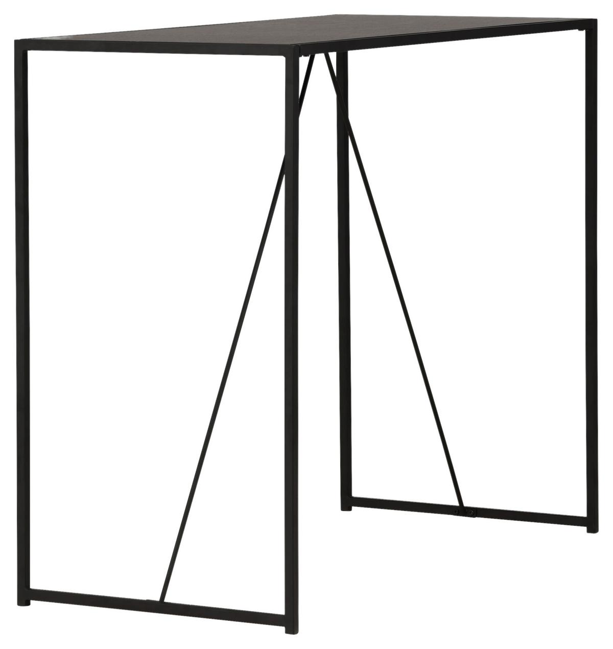 Bartisch Brea - Schwarz, Design, Holzwerkstoff/Metall (120/60/105cm) - Livetastic