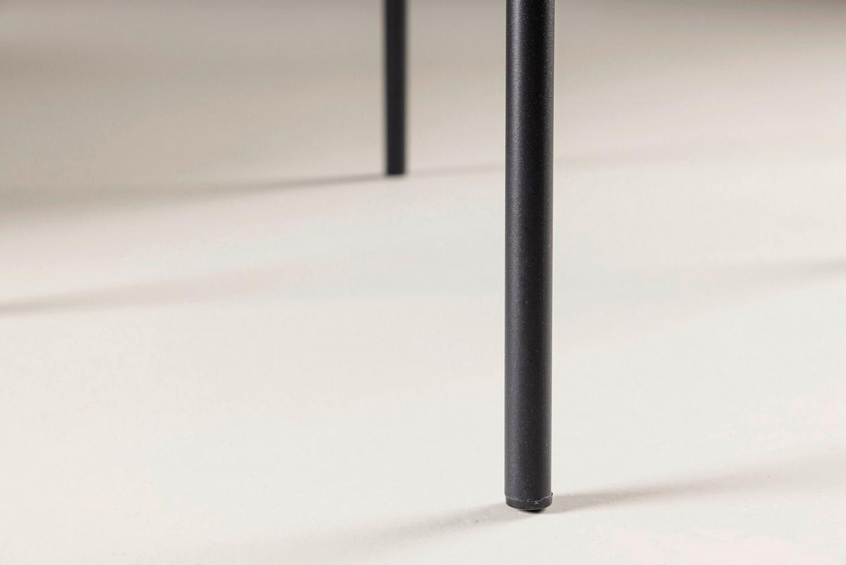 Stuhl Petra Schwarz/Beige B: 57 cm - Beige/Schwarz, MODERN, Textil/Metall (57/87/60cm) - Livetastic