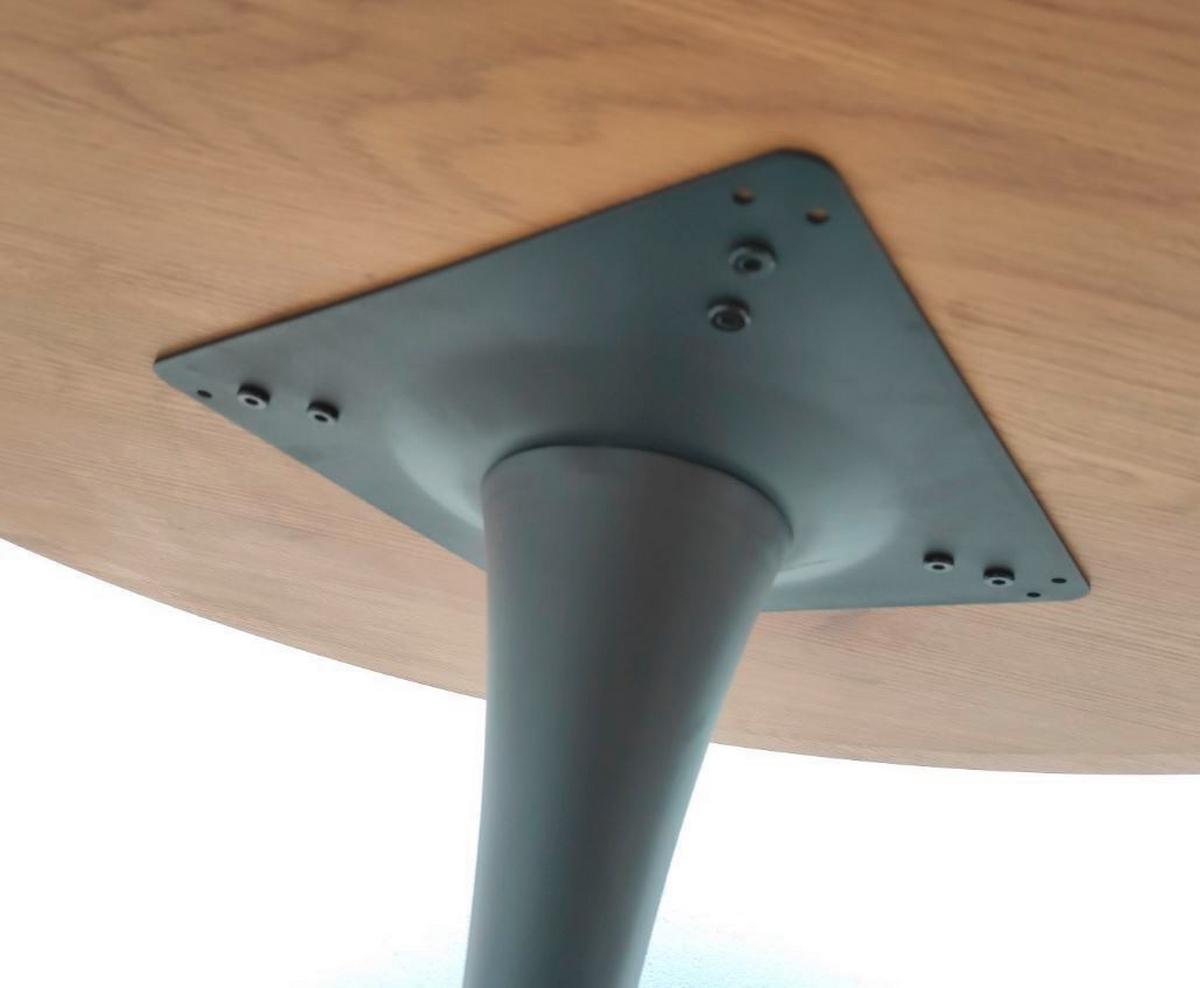 Esstisch Cesura Eichefarben, L: 100 cm - Eichefarben/Schwarz, MODERN, Holzwerkstoff/Metall (100/100/75cm) - Livetastic