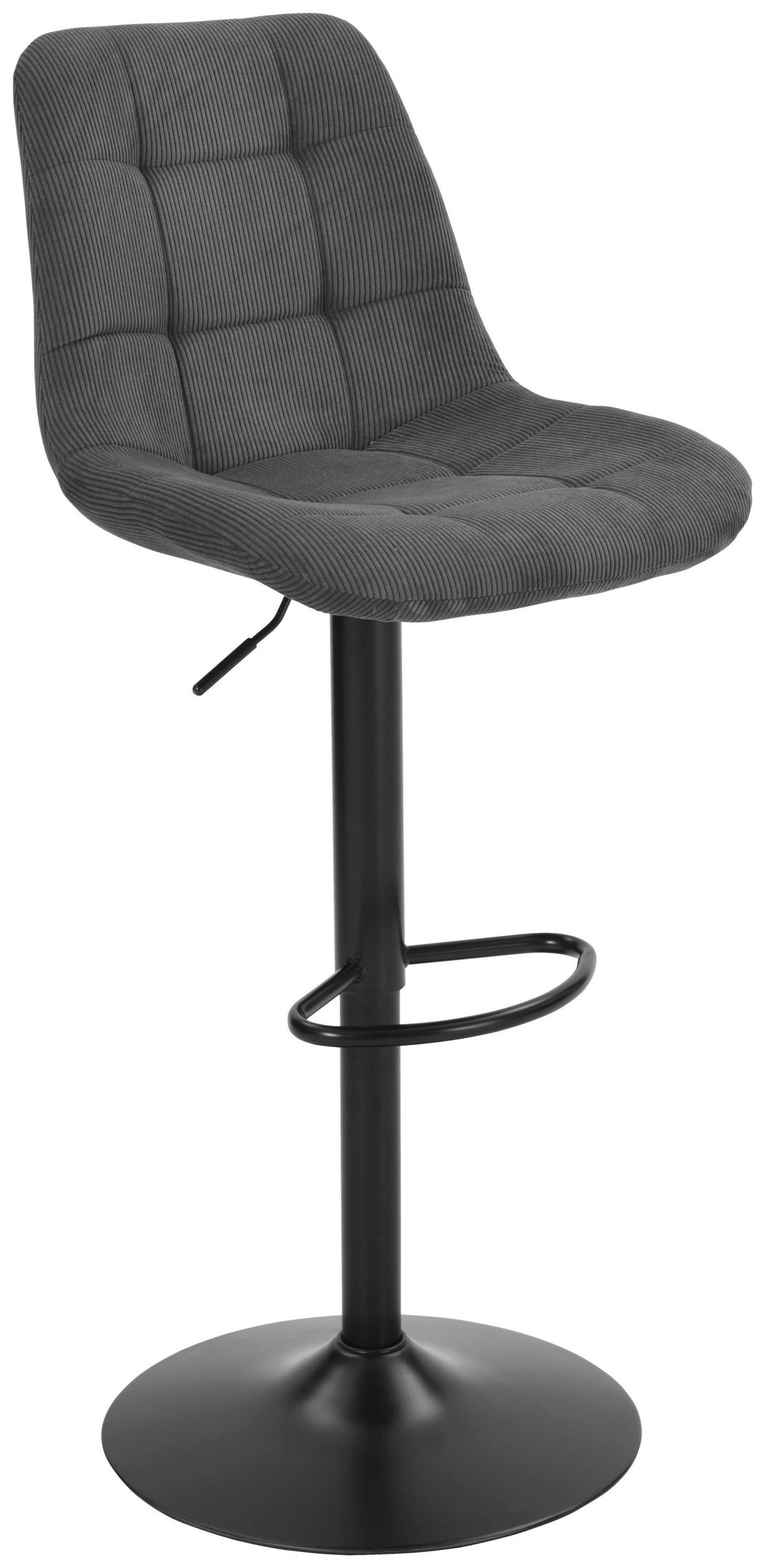 BAROVÁ ŽIDLE NINO -BASED- - šedá/černá, Moderní, kov/dřevo (46/116/96/53cm) - Based