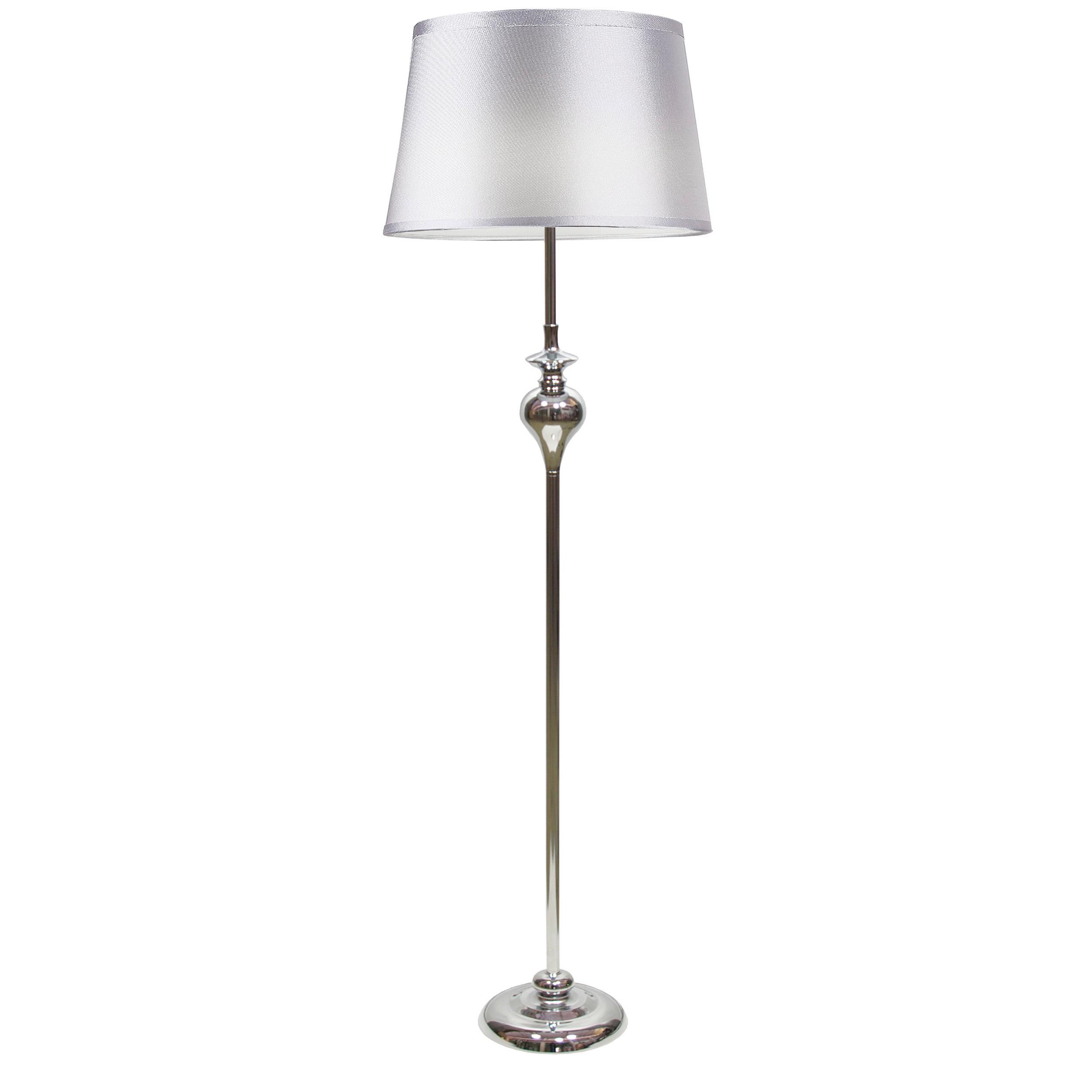 Stehleuchte 51-03683 - Chromfarben, KONVENTIONELL, Textil/Metall (35/35/135cm)