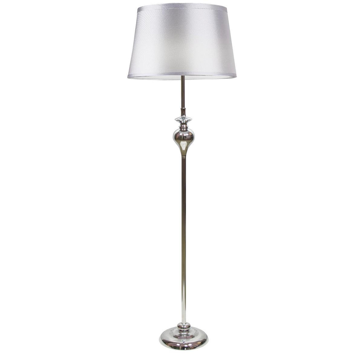 Stehleuchte 51-03683 - Chromfarben, KONVENTIONELL, Textil/Metall (35/35/135cm)