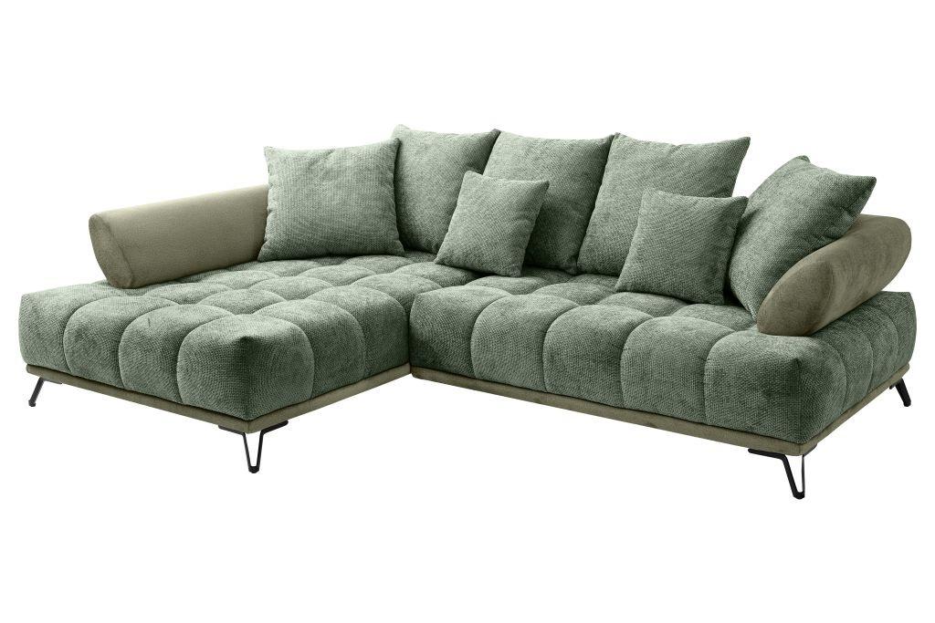 LARGO, levá, zelená, potřeba šířky dveří 90 cm - černá/zelená, Moderní, kov/textil (184/262cm)