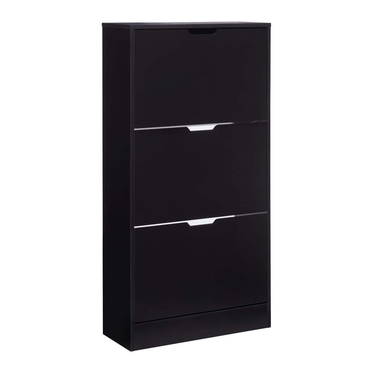 VÝKLOPNÁ SKRINKA NA TOPÁNKY RUDI -EXKLUSIV- - čierna, Konventionell, kompozitné drevo (60/118/24cm) - Mömax