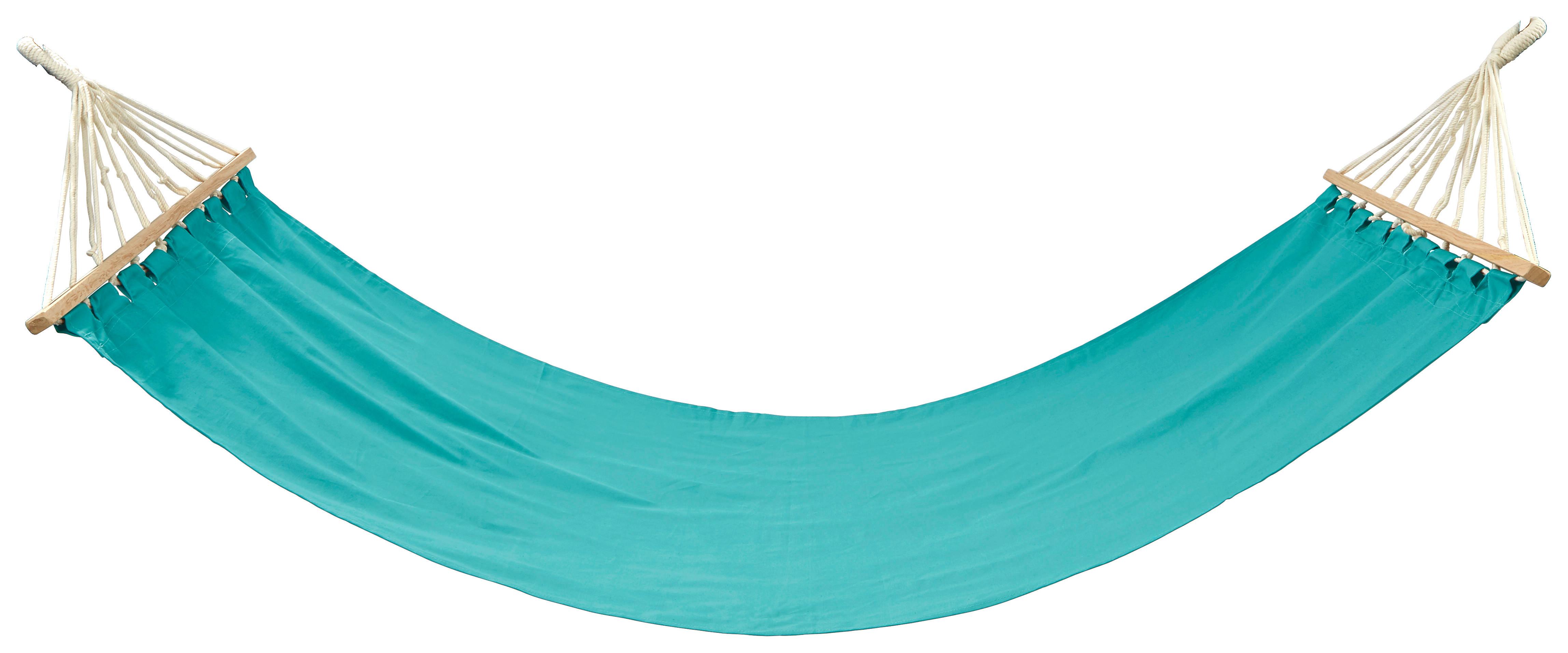 Hängematte Relaxe Türkis Baumwolle - Türkis, KONVENTIONELL, Textil (80/200cm) - Ondega