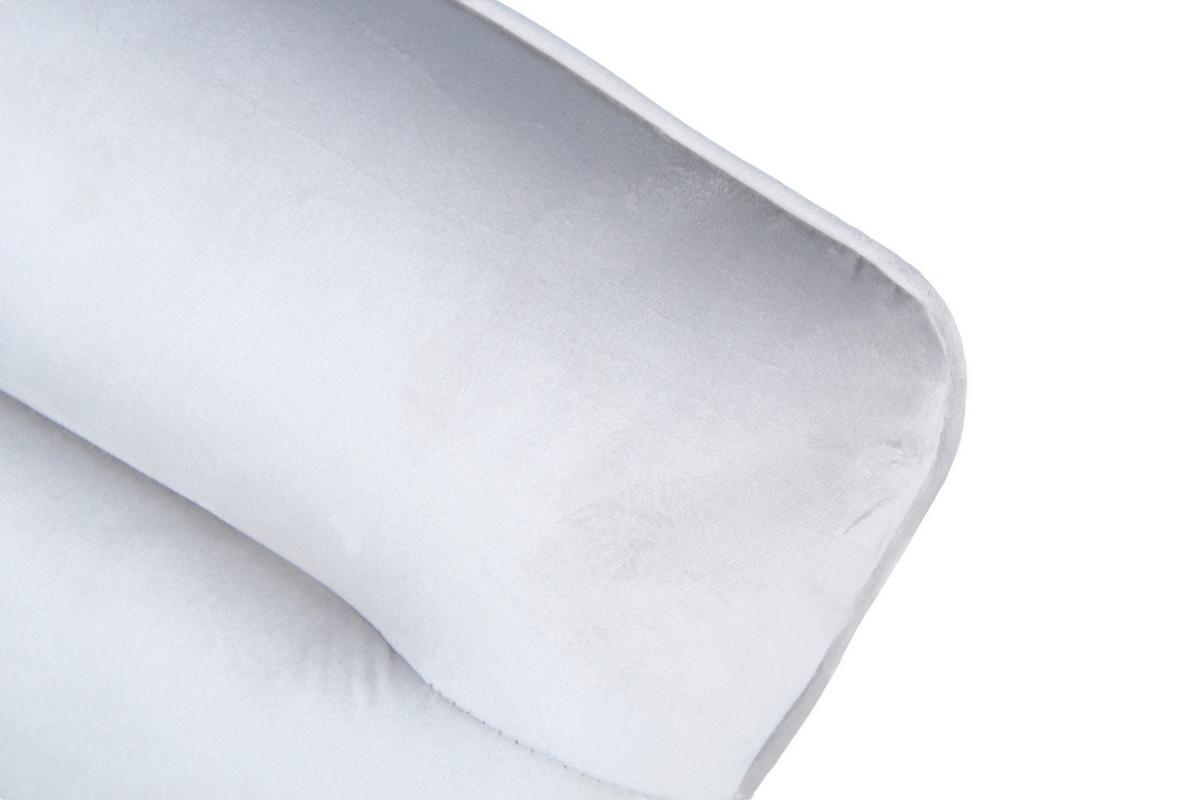 Armlehnstuhl-set Samt Hellgrau, B: 52cm - Hellgrau/Schwarz, Design, Textil/Metall (52/88/66cm) - Livetastic