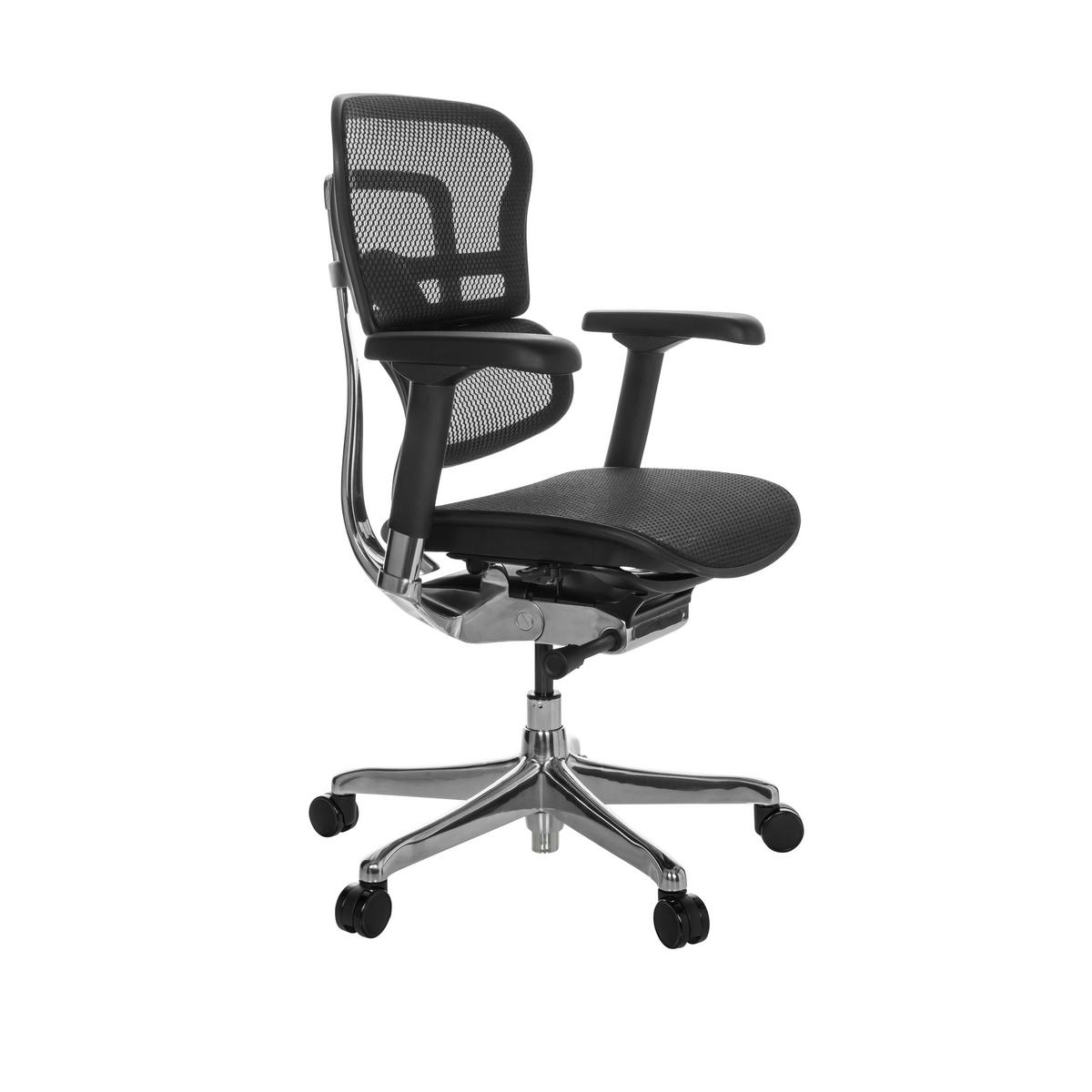 Drehstuhl Ergohuman Base I - Silberfarben/Schwarz, Basics, Kunststoff/Textil (69/107-122/64cm) - MID.YOU
