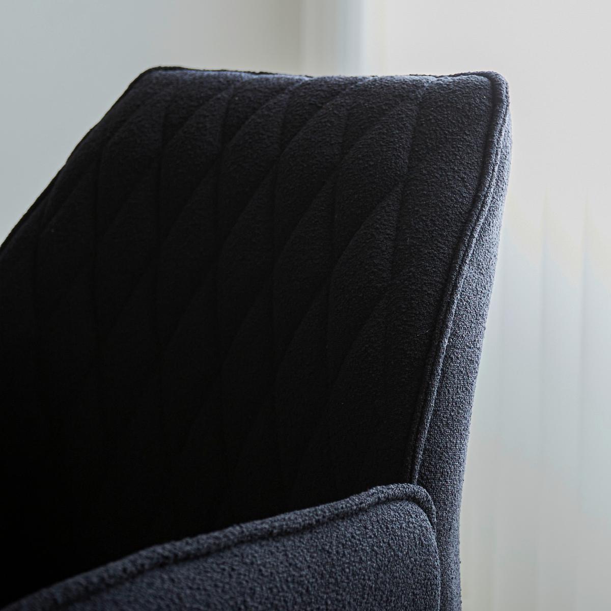 Armlehnstuhl Reims Schwarz Gepolstert 2er-Set - Schwarz, Design, Textil/Metall (56/97/52,5cm) - MID.YOU