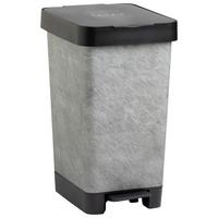 Koš s nášlapným pedálem STYLE- CA. 25L - šedá/černá, Moderní, kov/plast (26/36/47cm) - Mömax
