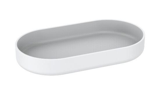 tác Hug, 17,7/2,3/9,6cm, bílá - bílá, Moderní, plast (17,7/2,3/9,6cm) - Premium Living