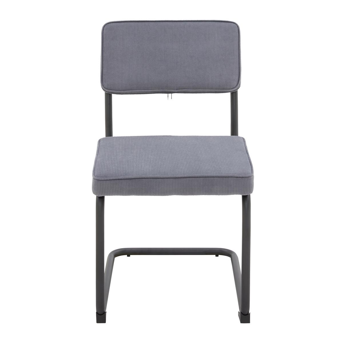 Jedálenská stolička ROSSI sivá - čierna/sivá, Modern, kov/drevo (45,5/85,5/58cm) - Bessagi Home