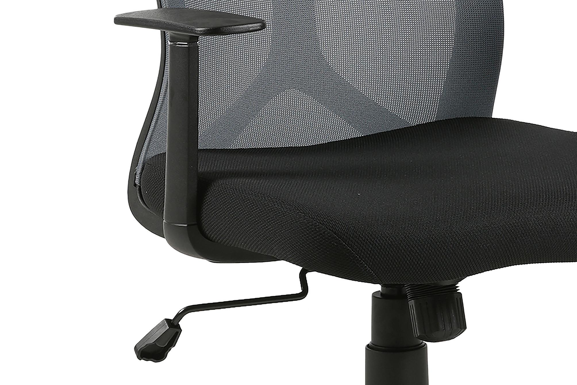 Drehstuhl Bone - Schwarz/Grau, MODERN, Kunststoff/Textil (61,5/91/51,5cm) - MID.YOU