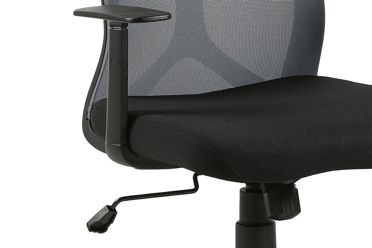 Drehstuhl Bone - Schwarz/Grau, MODERN, Kunststoff/Textil (61,5/91/51,5cm) - MID.YOU