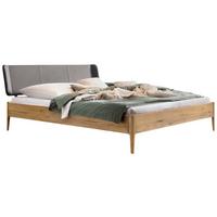 Bett Varese Wildeiche Lf: 140x200 Cm - Wildeiche/Dunkelgrau, MODERN, Holz/Textil (140/200cm) - Hasena