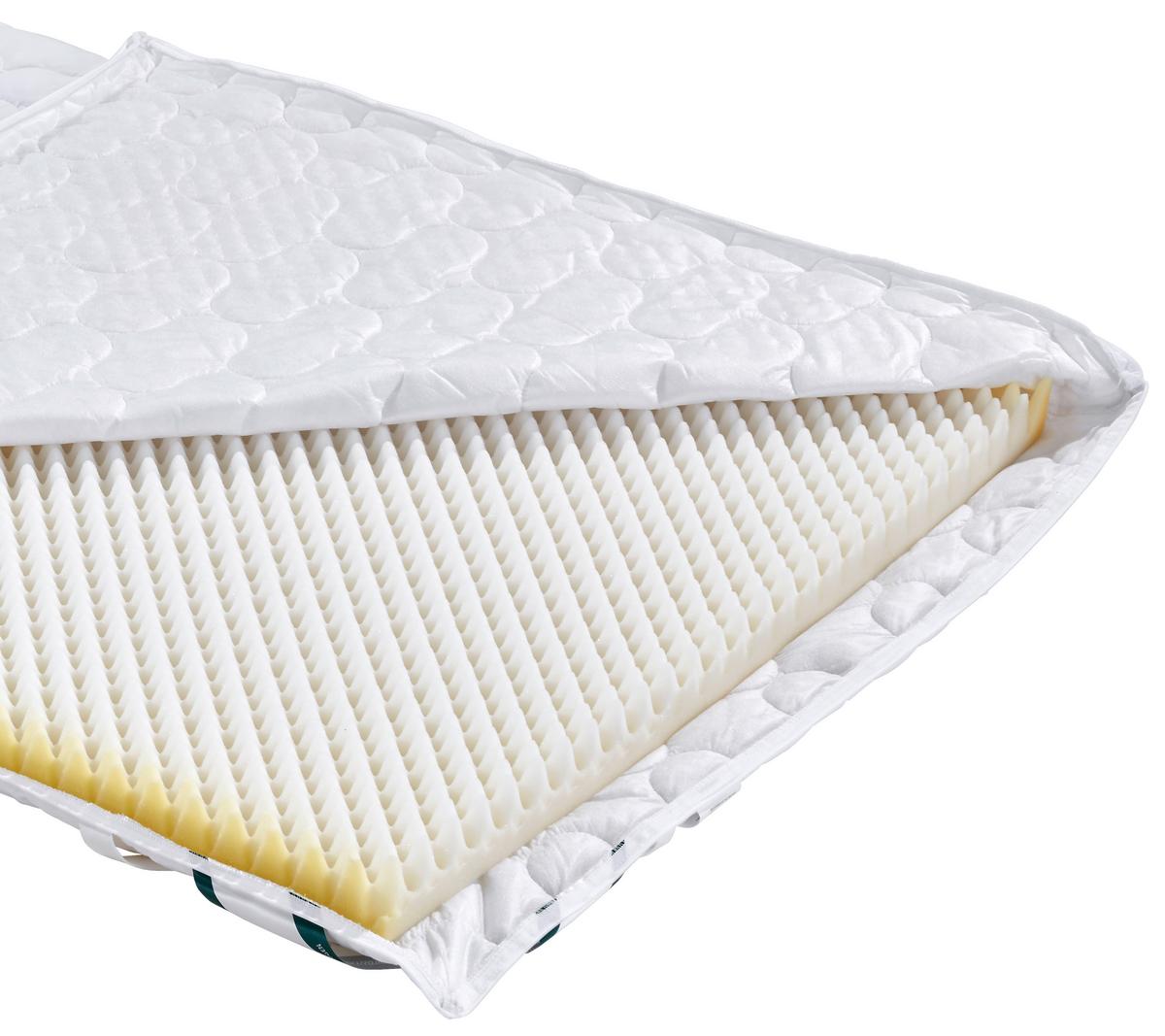 Topper Medisan Polly 140x200 Polyurethanschaumkern 7 Zonen - Weiß, MODERN, Textil (140/200cm) - FAN