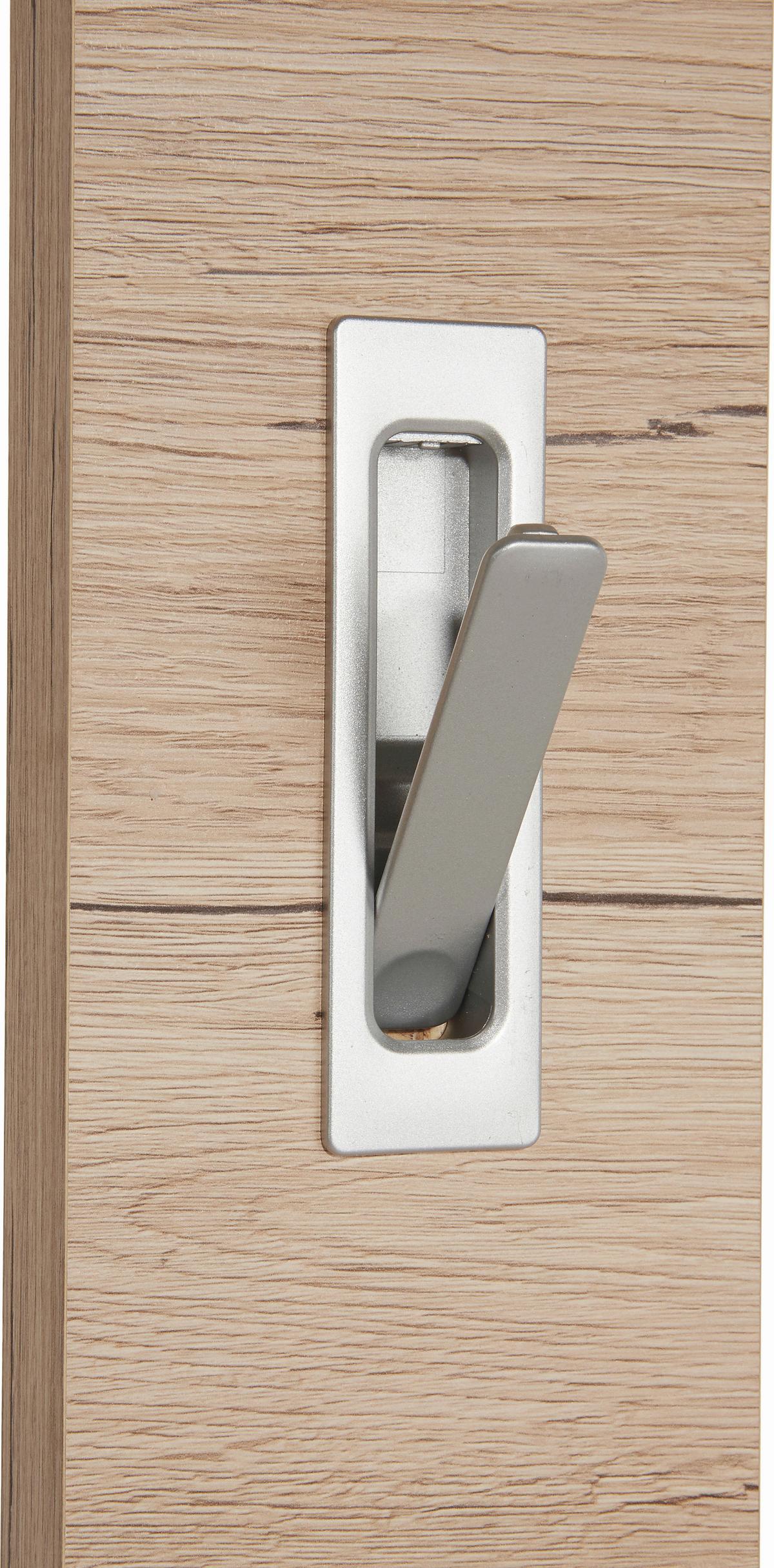 Garderobenpaneel Eiche Dekor Mit 3 Haken B: 12 cm - Hellbraun/Erlefarben, MODERN, Holzwerkstoff (12/175/2,8cm)