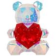 LED-Dekoleuchte Teddy - Transparent/Rot, MODERN, Kunststoff (30/19/23cm) - Luca Bessoni