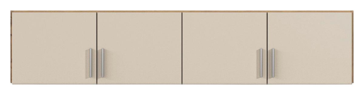 Aufsatzschrank Celle Matt Champagne B: 181 cm - Champagner/Eiche Artisan, Trend, Holzwerkstoff (181/39/54cm)