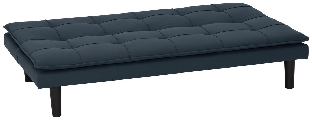 Schlafsofa Oslo - Blau/Schwarz, Basics, Textil (180/79/91cm) - P & B