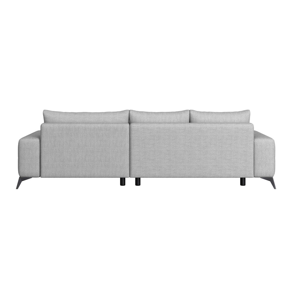 Ecksofa Mauro Grau, mit Schlaffunktion - Schwarz/Grau, Trend, Textil (290/175cm) - Luca Bessoni