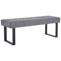 Sitzbank Kea Ohne Lehne Beige, B: 140 Cm - Schwarz/Grau, KONVENTIONELL, Textil/Metall (140/49/47cm) - MID.YOU