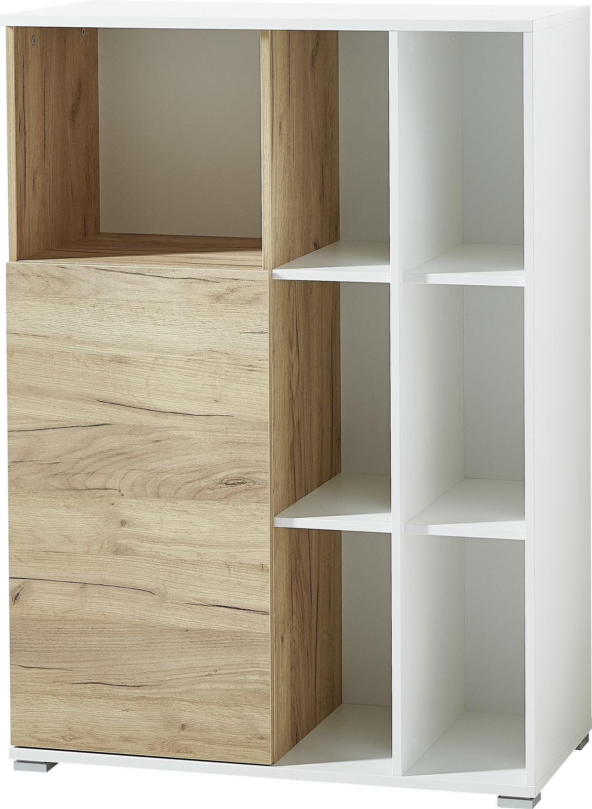 Aktenschrank Gw-Lioni Eiche Dekor B 85 cm - Eichefarben/Weiß, Design, Holzwerkstoff (85/120/40cm) - Germania