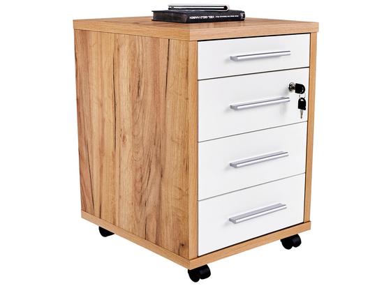 Kontajnér Na Kolieskach Profi - farby dubu/biela, Moderný, kompozitné drevo (43/62/48cm) - Ombra Kontajnér Na Kolieskach Profi - farby dubu/biela, Moderný, kompozitné drevo (43/62/48cm) - Ombra